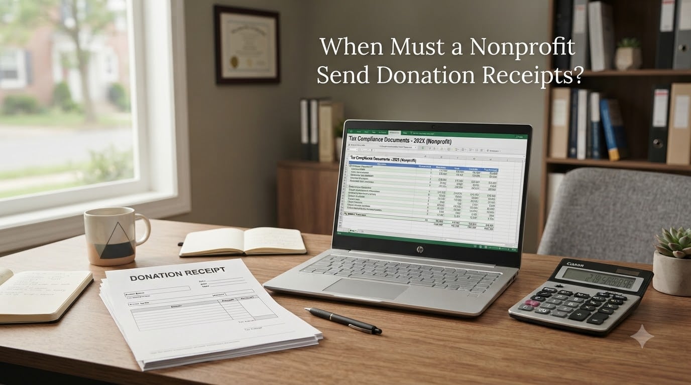 When Must a Nonprofit Send Donation Receipts?