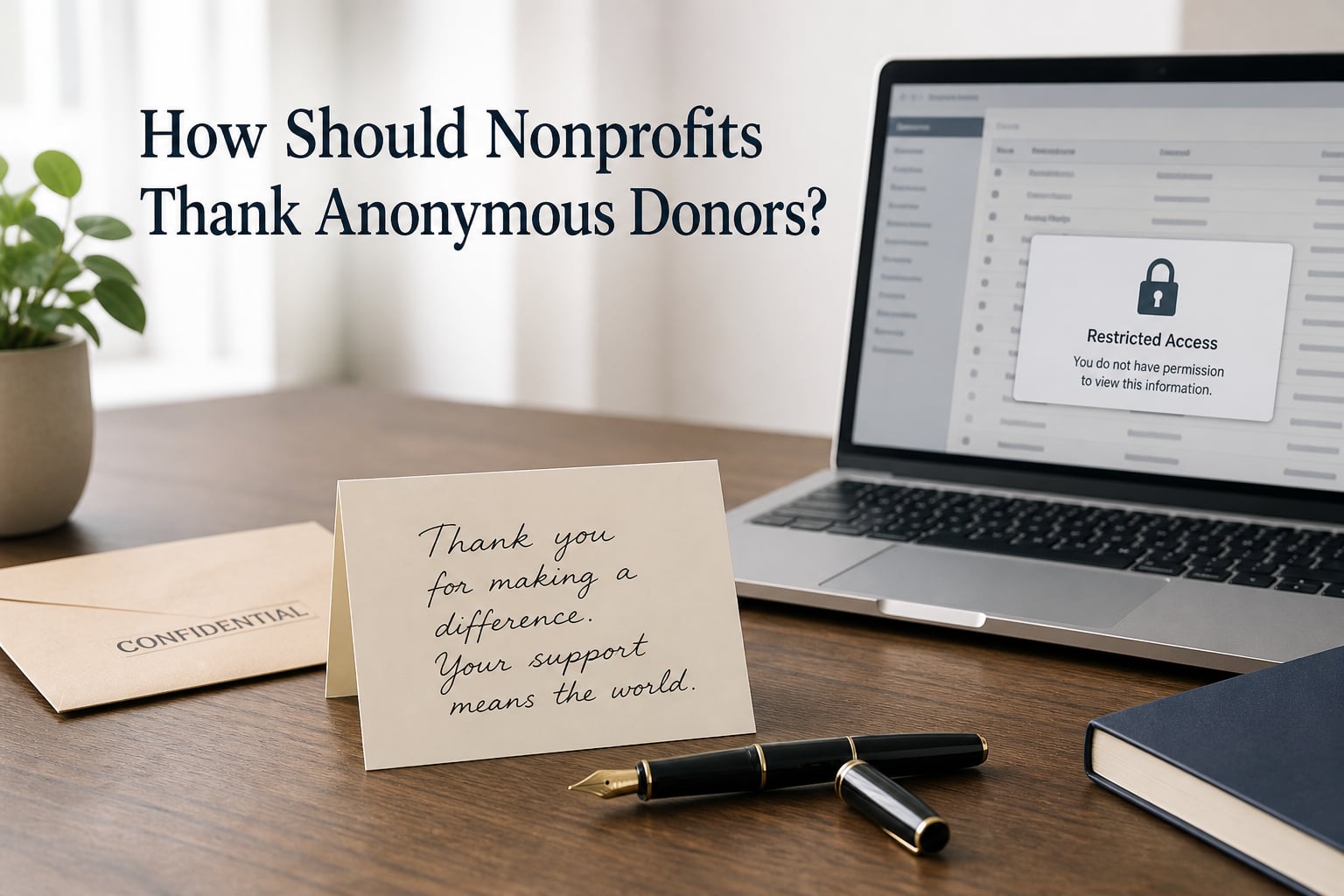 How Should Nonprofits Thank Anonymous Donors?