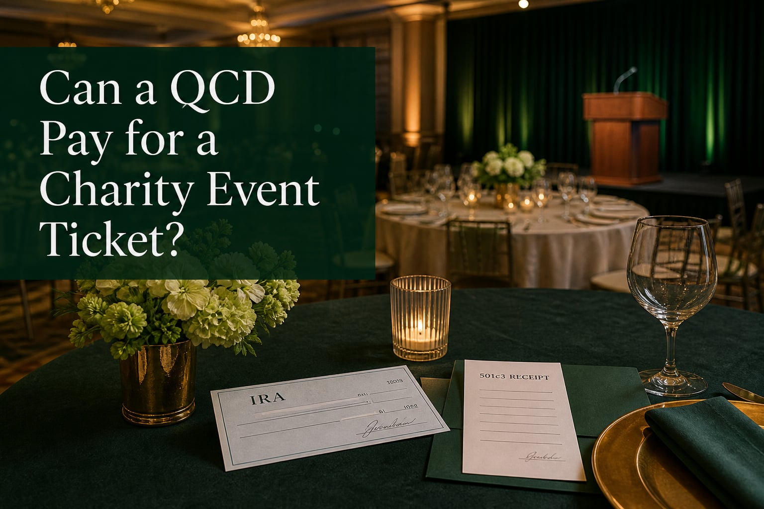 Can a QCD Pay for a Charity Event Ticket?