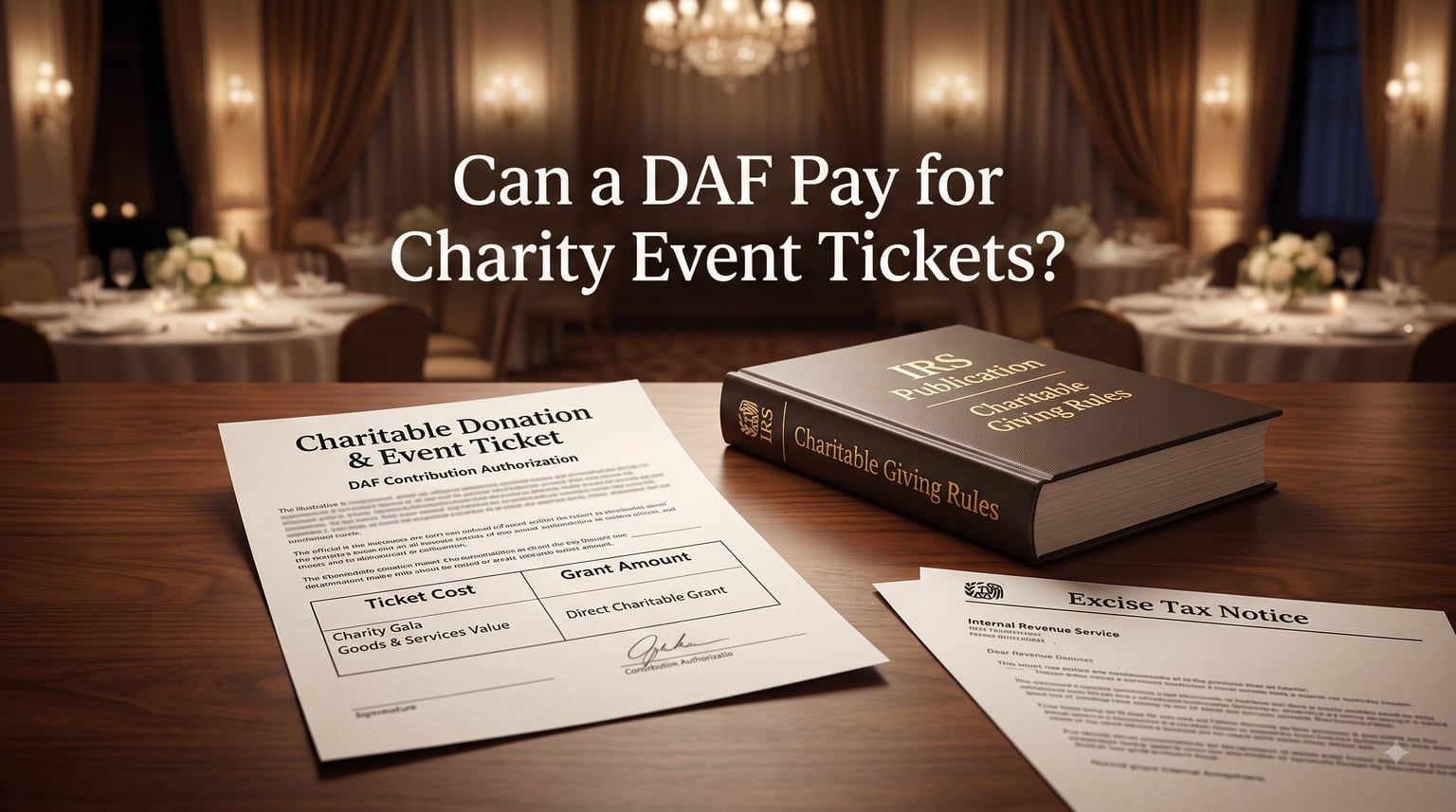 Can a DAF Pay for Charity Event Tickets?