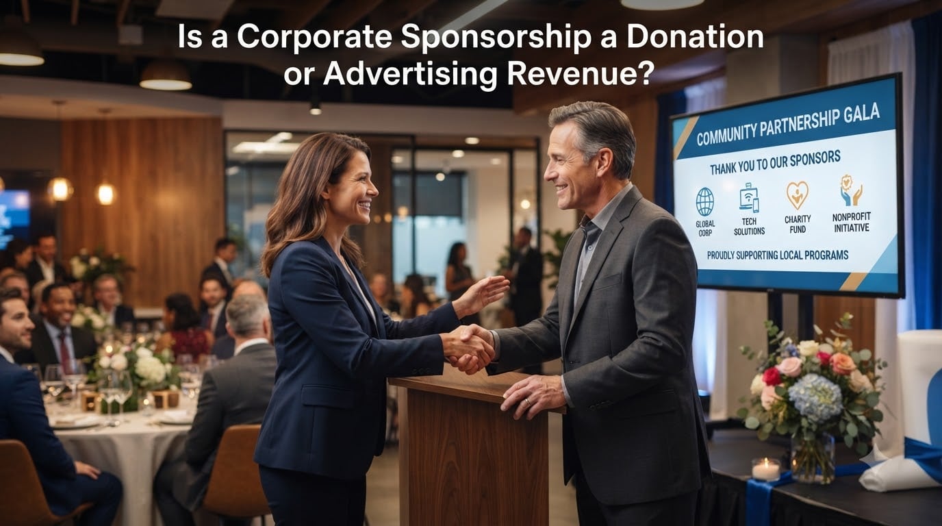 Is a Corporate Sponsorship a Donation or Advertising Revenue?